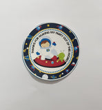 Belleza Crafting with Creativity Astronaut/Space Theme D002 Print Waterproof Thank You Party 30 Pieces Stickers, Kids Birthday,