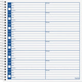 Adams S8714 Voicemail Log Book, 7.5Inch x 8.5Inch , 60 Sheets, SpiralBound, 1 Book