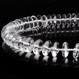 RUBYCA Natural AAA Grade Quartz Crystal Translucent Rondelle Beads for Jewelry Making 1 Strand 6mm