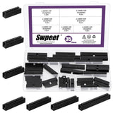 Swpeet 35Pcs 2.54 mm Pitch 20 24 26 30 34 40 50 Pin DIP IC Sockets Adaptor Assortment Kit, DIP IC Connector, Box Header Connecto