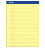 Ampad Perforated Pad, Size 81/2 x 113/4, Canary Yellow Paper, Legal Ruling, 50 Sheets Per Pad (20260), 50 Count (Pack of 12)