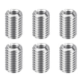 HARFINGTON 6pcs Thread Repair Inserts M12 x 1.75 Male to M8 x 1.25 Female Thread 18mm Long Stainless Steel Reducing Nuts Metric