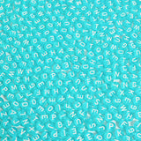 1200pcs 4 7mm Alphabet Beads Transparent Blue Round Acrylic White Letter Beads, for Bracelets and Jewelry Making