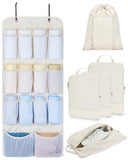 Bagsmart Hanging Compression Packing Cubes 6 Set Cruise Travel Essentials, Beige, Variety Pack