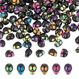 arricraft 500 Pcs Acrylic Skull Beads, Black Skeleton Skull Head Beads Craft Style Skull Shape Acrylic Loose Beads for DIY Craft