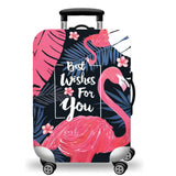 WUJIAONIAO Travel Luggage Cover Baggage Suitcase Cover Protector Skins 18-32 Inch (Vintage Flamingo, XL (for 29-32 inch luggage)
