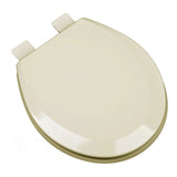 Bath D cor 1F1R5-03 Premium Molded Wood Round Toilet Seat with Adjustable Hinge & OSG, Almond