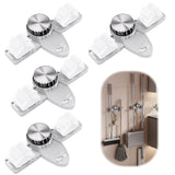 4 Pack Broom Holder Mop Hanger, No Drill Suction Cup Adjustable Organizer with Hooks Broom Hanger Organizer for Bathroom Kitchen