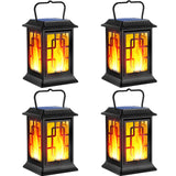 Solar Lanterns Outdoor Waterproof Hanging Lanterns Garden Solar Powered Flame Lights LED for Patio Pathway Deck Yard (4pack)