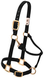 Weaver Leather Nylon Miniature Horse Adjustable Halter Black, Average Mini