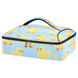 SyXIOP Insulated Casserole Carrier Bag Blue Cartoon Duck