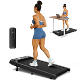 THERUN Walking Pad Treadmill with 10% Incline, Under Desk Treadmills for Home Office, Portable Small Walking Pad with Remote Con
