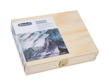 Schmincke - HORADAM AQUARELL, Super Granulation Set Glacier, 5 x 15 ml tubes, 74 840 097, wooden box, very strong granulating co