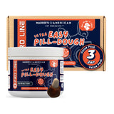 Ultra Easy Pill-Dough Treat Paste Wrap with Probiotics - Forms a Custom Pocket to Hide Pet Medications - Pro Line (3 Pack, Peanu