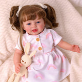 BABESIDE Lifelike Reborn Baby Dolls with Freckles, 20 Inch Realistic Newborn Real Life Toddler Doll Girl Soft Vinyl and Cloth Bo