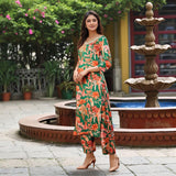Anni Designer Women'S Rayon Viscose Straight Printed Kurta With Palazzo (Chinki Green-Vks02_S_Green_Small),Green,S,,,