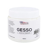 U.S. Art Supply White Gesso Acrylic Medium, 500ml Tub 16.9 Ounces over a Pint