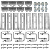 8 PCS 8 Boat Trailer Bunk Brackets, Galvanized Swivel Top, Heavy Duty, for 1.5 x 3, 2 x 3, 3 x 3 Boat Trailer Crossmember
