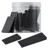 ZZJMCH 24 Pack Black Multi Purpose Furniture Plastic Shims for Leveling Extreme Weight Capacity Wedges Easy to Snap Cut-to-fit Size Leveler for Toilet Shims Doors Windows Sheds Table-New