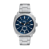 Fossil Men's Machine Chronograph Stainless Steel Watch Silver/Blue