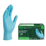 X3 Industrial Blue Nitrile Gloves, Box of 100, 3 Mil, Size Small, Latex Free, Powder Free, Textured, Disposable, Non-Sterile, Fo