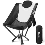 NJZ High Back Camping Chair,Outdoor Comfortable Chair for 600 LBS Capacity Oversized Camping Chair with Comfortable Backrest & H
