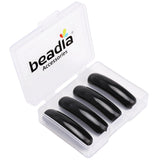 BEADIA Natural Curved Black Obsidian Stone Beads 36x10mm 4pcs for DIY Bracelet Jewelry Making