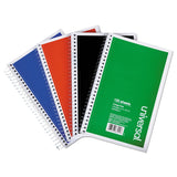 Universal UNV66414 9.5 in. x 6 in. 3Subject Medium/College Rule Wirebound Notebook Assorted Cover Colors (4/Pack)