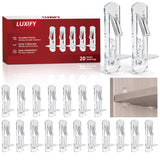 20 PCS Locking Shelf Pegs 6.9mm*3/4 Plastic Clear Shelf Pins & Pegs for Kitchen Cabinets