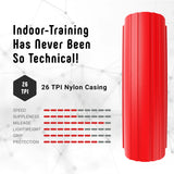 Vittoria Zaffiro Pro Home Trainer Tire - Indoor Bike Trainer Tire - Foldable Training Bicycle Tire (Red, 700X23C)