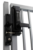 Lockey USA Sumo GL2 DC Jet Black Marine Grade Mechanical Double Combination Surface Mount Lever Gate Lock (GL2JBMGDC), Large