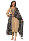 Gosriki Women'S Rayon Blend Straight Embroidered Kurta With Pant & Dupatta (Soul Chiku-Gs_M_Beige_Medium),Beige,,B0DP29YMKV