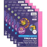 Tru-Ray Construction Paper, Dark Pink, 9 x 12, 50 Sheets Per Pack, 5 Packs
