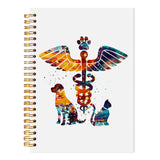 LADOCK Dog Cat Veterinarian Medical Spiral Notebook, Veterinarian Gifts for Women Men Journal, Vet Tech Med Assistant Gifts Note