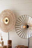 Kalalou Nep1052 Glass And Iron Wall Lamp