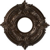 Ekena Millwork CMP10ATAMB Attica Thermoformed PVC Ceiling Medallion (Fits Canopies up to 4 1/8), 10OD x 3 1/2ID x 3/4P, Textured