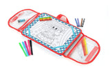 ezDesk Travel Activity Kit, Lap Desk with Cushion, Premium Activity Kit with Writing and Craft Supplies, 30Piece Set, 12 x 19