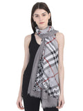 Fabseasons Checkered Printed Scarf, Scarves, Stole & Shawl For Women & Girls, Size 90 * 180 Cms