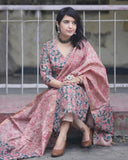 Anni Designer Women'S Cotton Blend Printed Straight Kurta With Pant & Dupatta (Moringa Green-Jl_L_Green_Large),Green,L,,,
