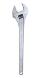 Adjustable Wrench, 24 in., Chrome, Plain