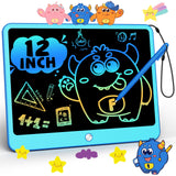 TEKFUN 2Pack 10inch Blue+Blue Doodle Board Drawing Board Reusable Drawing Tablet with Lanyard, Educational Kids Toddler Toys Bir