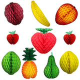 10piece Assorted Large Honeycomb Tissue Paper Fruit Decorations