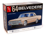 AMT 1964 Plymouth Belvedere (w/Straight 6 Engine) 2T, 1:25 (AMT1188M), White