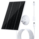 FUTUREZEN 4W Solar Panel for Security Camera, Type-C/Micro USB Solar Charger for Rechargeable Battery Cameras, IP66 Waterproof,