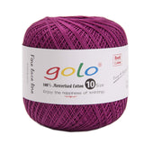 golo Crochet Yarn Cotton Size 10 Cotton Knitting Thread Yarn for Crochet Bright Cherry red 191