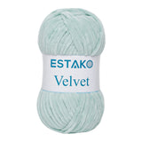 Estako Velvet Chenille Blanket amigurumi Yarn for Crocheting and Knitting Super Bulky 100 gr (132 yds) (1930 - Mint)