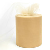 6 x 200 Yards Beige Tulle Fabric Rolls, Beige Spool Tulle Ribbon for DIY Tutu Skirt Wedding Decoration Baby Shower Birthday Part