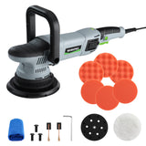 WORKPRO Buffer Polisher, 6-inch 1080W Dual Action Random Orbital Polish Kit for Car Detailing, 6 Variable Speed DA Polisher with