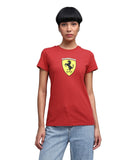 PUMA Scuderia Ferrari F1 Women's Tshirt with Large Scudetto Shield Logo - Rosso Corsa - Size: X-Large