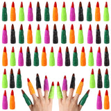 50pcs Halloween Witch Fingers, Colorful Plastic Witch Fingers with 5 Colors Halloween Pretend Fingers for Cosplay Spook House Dr